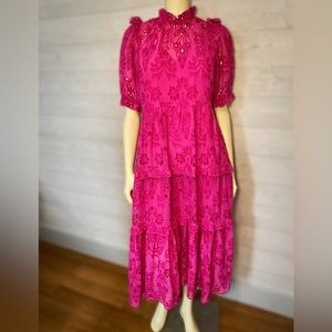 Generation Love Birdie Embroiled Hot Pink Dress XS